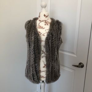 Rabbit fur vest